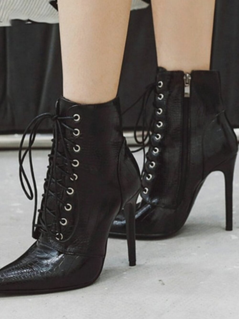 Mettesally Women's Pointed Toe High Heel Ankle Boots Booties Stiletto